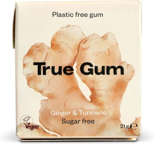 True Gum Chewing Gum with Ginger & Turmeric Flavour No Added Sugar 21g