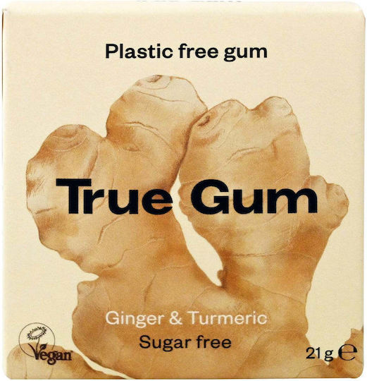 True Gum Chewing Gum with Ginger & Turmeric Flavour No Added Sugar 21g