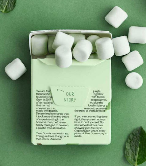 True Gum Τσίχλες με Γεύση Μέντα Χωρίς Προσθήκη Ζάχαρης 21gr