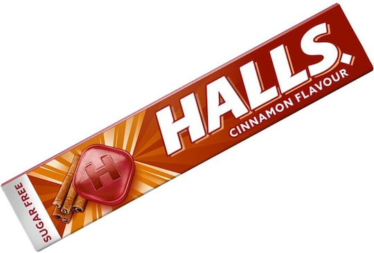 Halls Καραμέλες με Γεύση Κανέλα Χωρίς Προσθήκη Ζάχαρης 32gr
