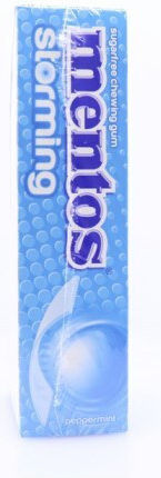 Mentos 12 Chewing gum Storming with Μέντα Flavour Sugar Free 12pcs 33gr