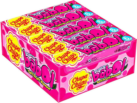 Chupa Chups 6 Τσίχλες Big Babol με Γεύση Tutti Frutti 27.6gr