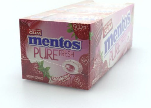 Mentos Τσίχλες Pure Fresh με Γεύση Φράουλα 12τμχ 30gr