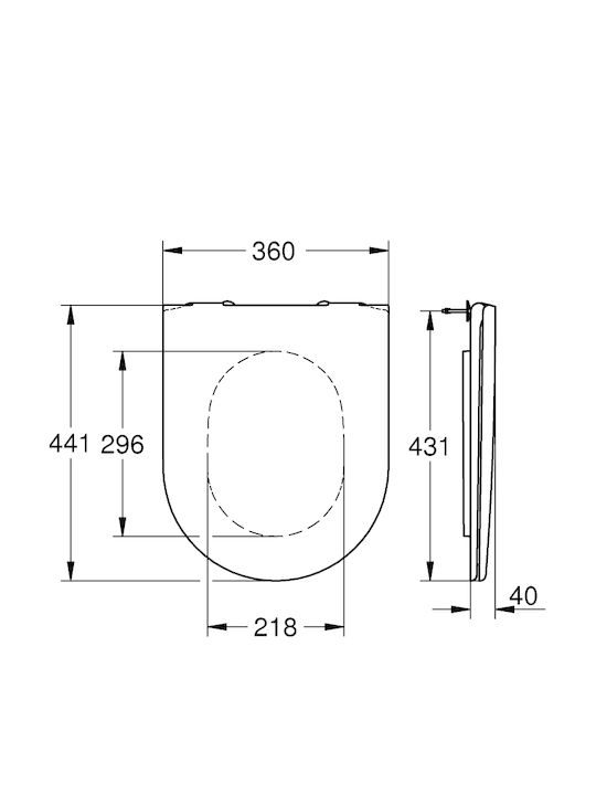 Grohe Essence Λεκάνη Κρεμαστή Rimless με Κάλυμμα Soft Close Λευκή