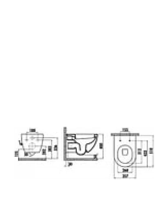 Creavit Free Wall-Mounted Toilet that Includes Slim Soft Close Cover Duroplast White Matt
