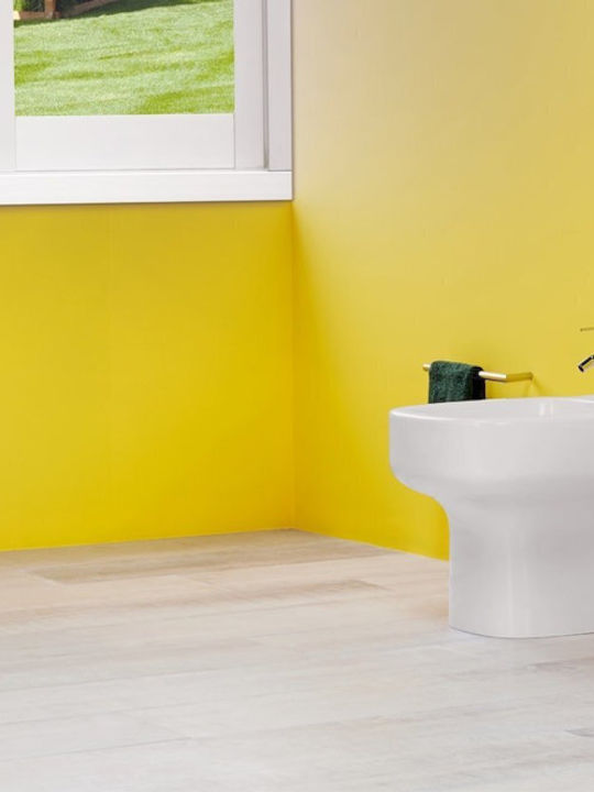 Sanitana Be You Тоалетна, стояща на пода Долно сифонно с тоалетна чиния с Капак Thermodur Бяла