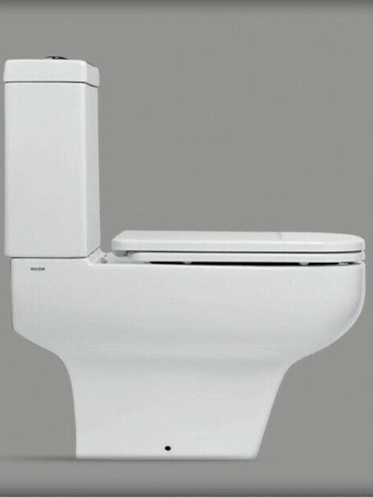 Huida Verona Λεκάνη Δαπέδου με Κάλυμμα Soft Close Λευκή