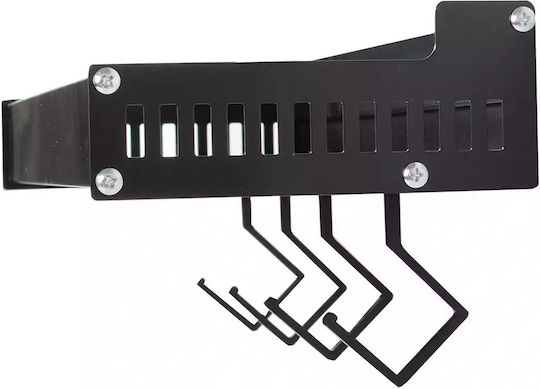 Verk Group Wandmontiertes Metallisches Regal Schwarz