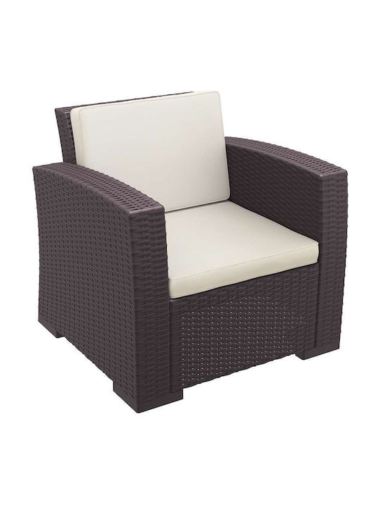 Zita Plus Garden Chair Cushion Monaco White 58x39cm