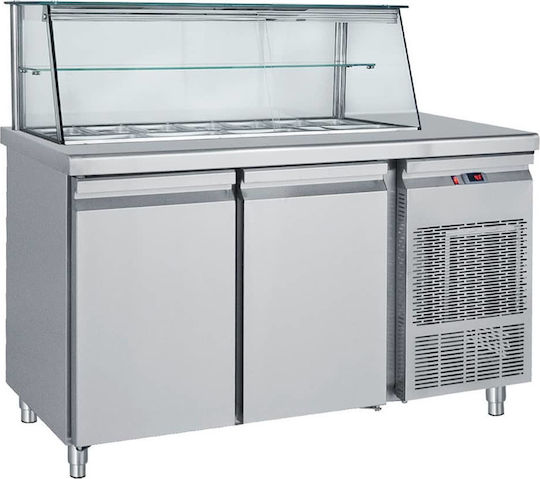 Bambas Frost Bambas Frost Kühlvitrine Boden Mit Kapazität 9x1/4 GN 155x70x130cm SM 155