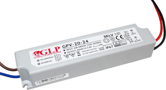Premium Lux 2 Τροφοδοτικό LED Στεγανό IP67 Ισχύος 24W με Τάση Εξόδου 24V