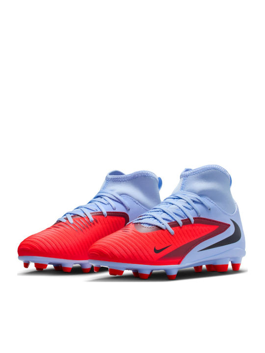 Kids Molded Soccer Shoes with Sock Light Blue