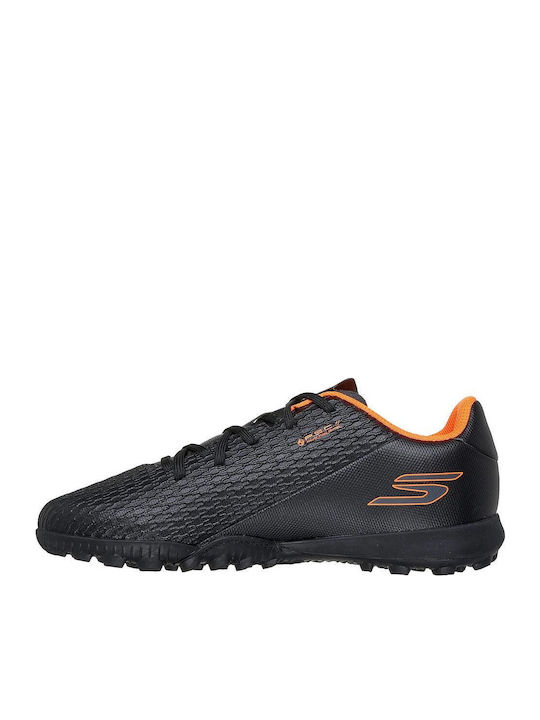 Jugend Tf TF Kinder Fußballschuhe und Stollenschuhe mit Rasen Schwarz / Orange