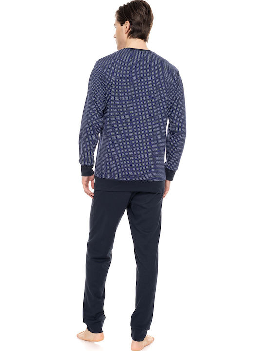 Ulisse Men's Winter Pajama Robe Blue