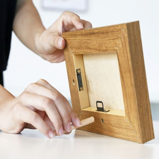 Wandmontage Fotorahmen aus Holz mit braunem Rahmen