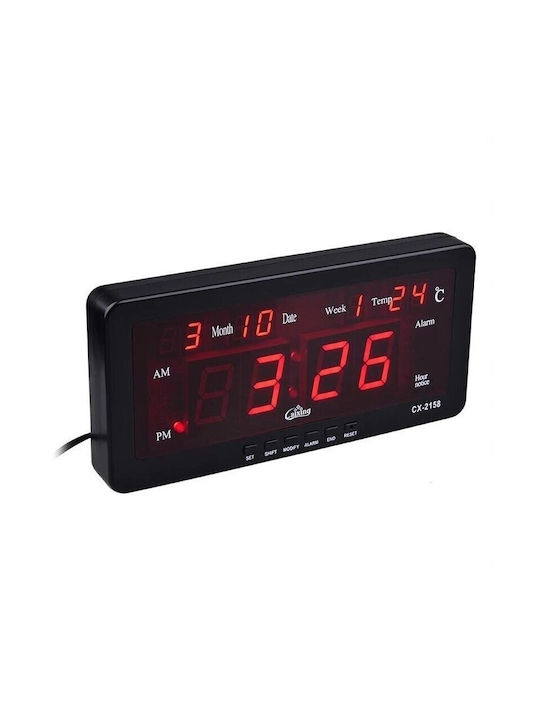 Ceas De Masă Digital Led Din Plastic Cu Ceas Deșteptător Roșu