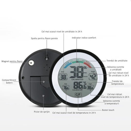Digital Termometru & Higrometru pentru utilizare în interior