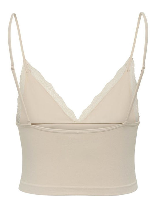 Τοπ Only Vicky Lace Singlet V-neck Acc Peach Taffy Only
