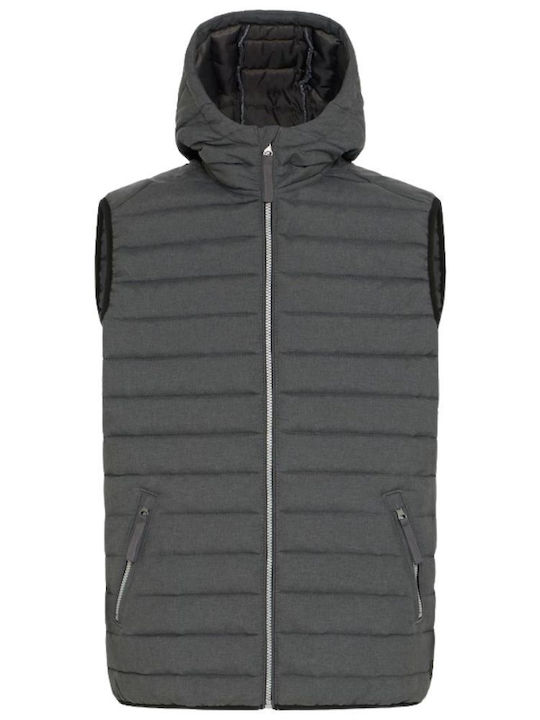 Sleeveless Jacket Puffer Gray