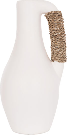 HomeMarkt Διακοσμητικό Βάζο Πήλινο Cammer Λευκό Φ18xΥ39cm