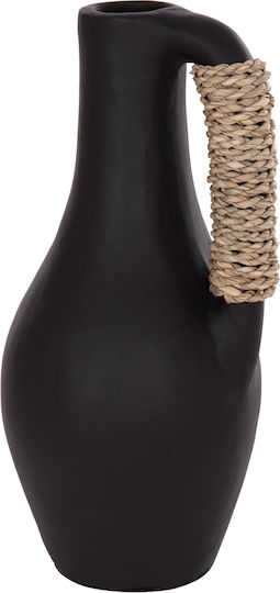 HomeMarkt Διακοσμητικό Βάζο Πήλινο Cammer Μαύρο Φ18xΥ39cm