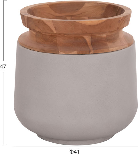 HomeMarkt Σετ Βάζα Τσιμεντένια Linter Φ34xΥ60cm 2τμχ