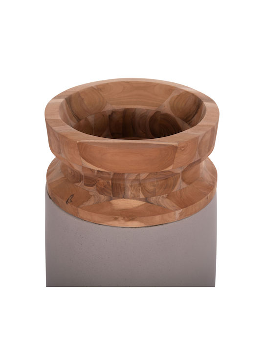HomeMarkt Decorative Vase Linter Brown 34x13.5x60cm