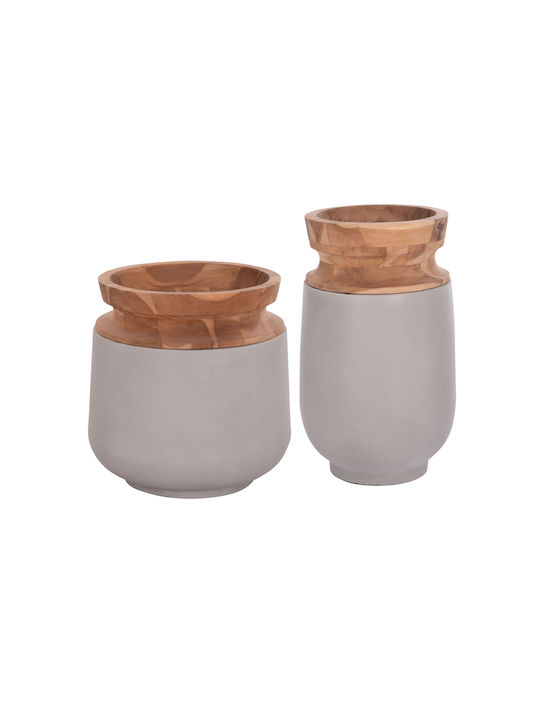 HomeMarkt Decorative Vase Linter Gray 11.7cm