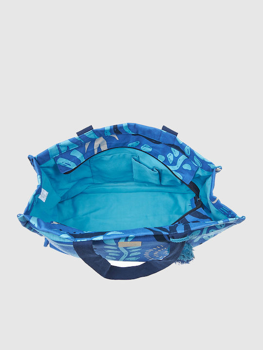 Verde Fabric Beach Bag Light Blue