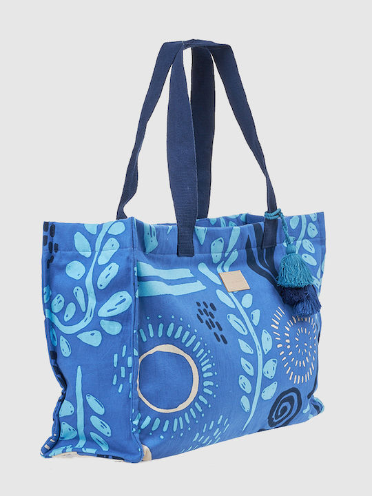 Verde Fabric Beach Bag Light Blue