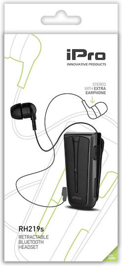 iPro RH219s In-ear Bluetooth Handsfree Ακουστικά Μαύρο/Γκρι