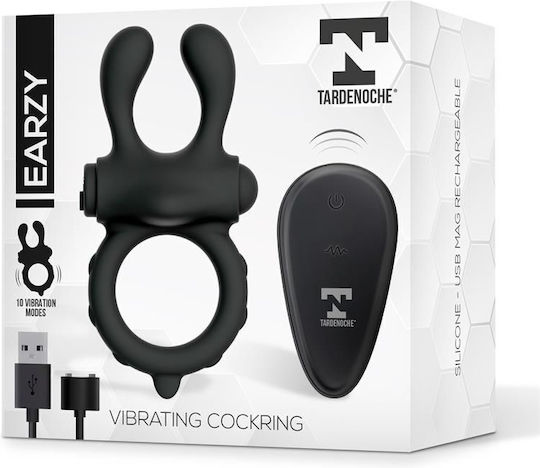 Earzy Vibrating Penis Ring With Remote Control Usb Magnetic Silicone (έως 18 Δόσεις)