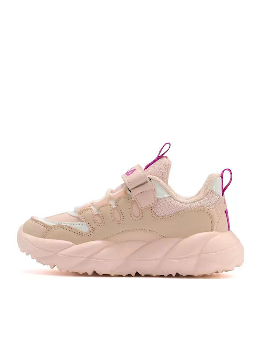 Memory Space 3 Kinder Sneakers mit Klettverschluss Rosa