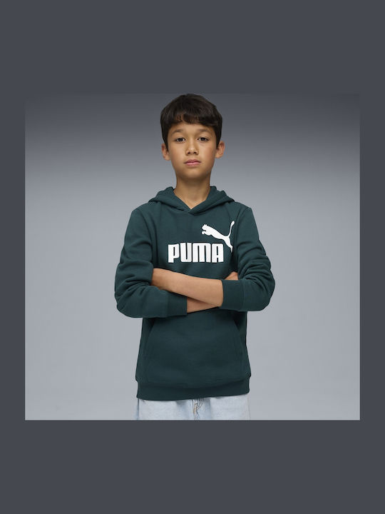 Kids Sweatshirt with Hood and Pockets Green Hoodie Fl