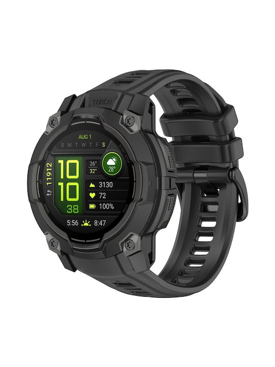 Garmin Instinct 3 45mm Silikon Tragbare Bänder Schwarz