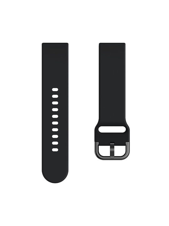 Silicone Wearable Strap Universal 20mm Black Silicone Wearable Strap Universal 20mm Black