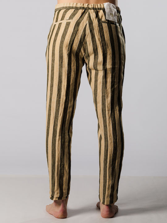 Trousers Μπεζ/μαύρο