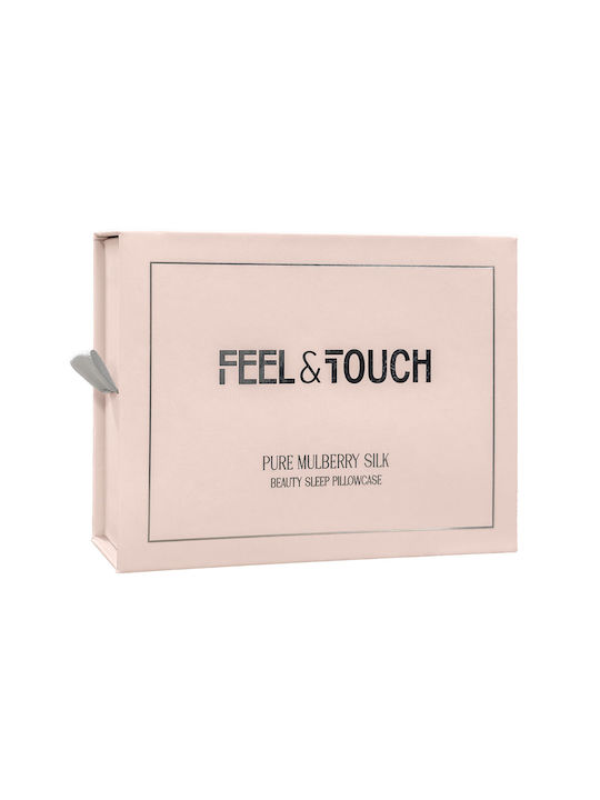 Silk Pillowcase Envelope 50x70 Feel & Touch Beauty Sleep Silver 50x70