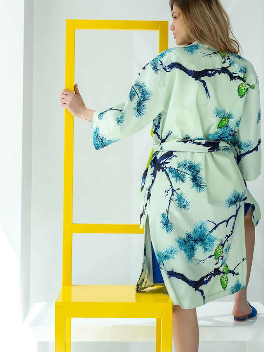 Women's Green Coat with Belt