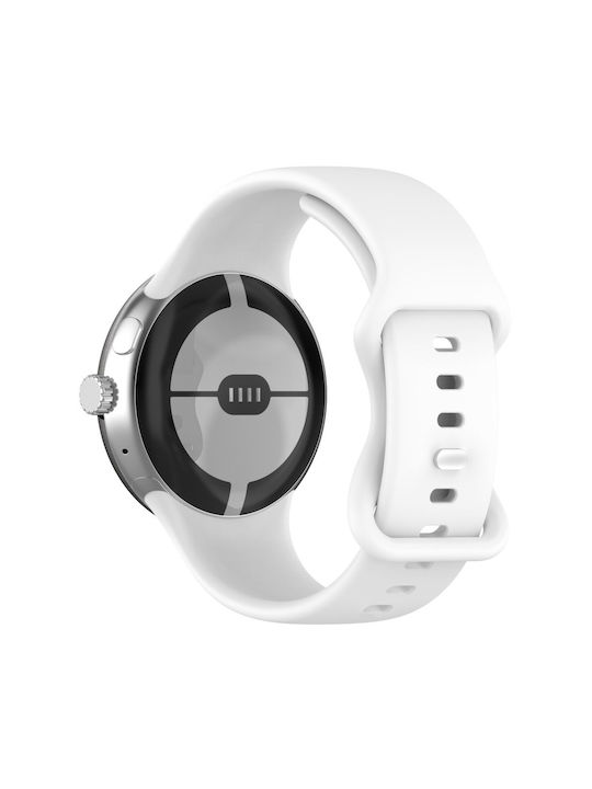 Σιλικόνη Λουράκι Google Pixel Watch 3 45mm Λευκό Σιλικόνη Λουράκι Google Pixel Watch 3 45mm Λευκό