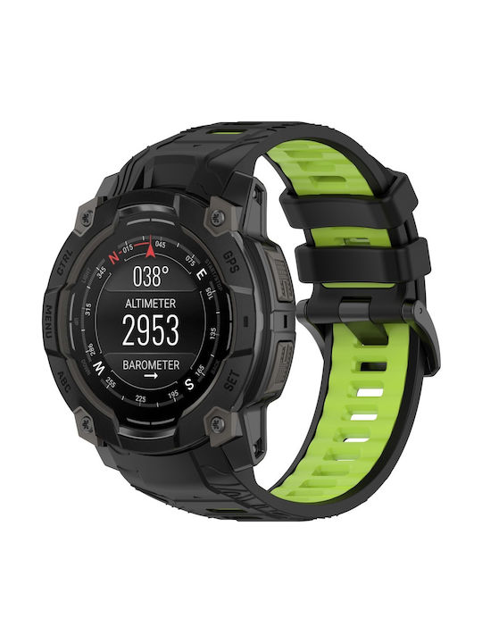Silicone Strap Garmin Instinct 3 Solar Instinct 3 Amoled 50mm – Two-Tone Black-Green