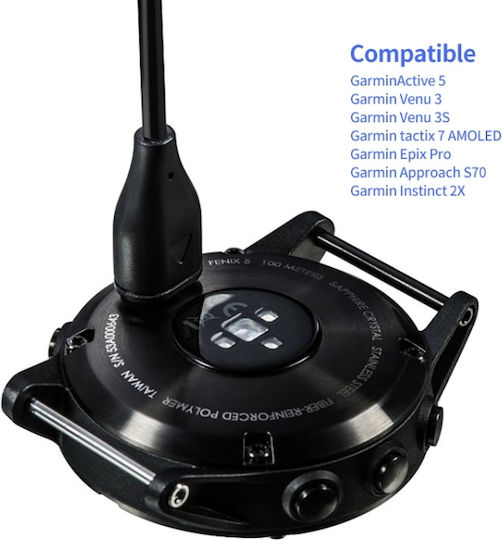 Wearable Charger Garmin Venu 3, Venu 3S Blackς
