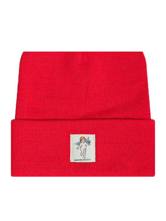 Beanie Unisex Beanie Gestrickt in Rot Farbe