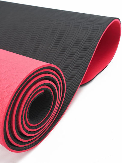 Orion Στρώμα Γυμναστικής Yoga Κόκκινο (61x61cm)