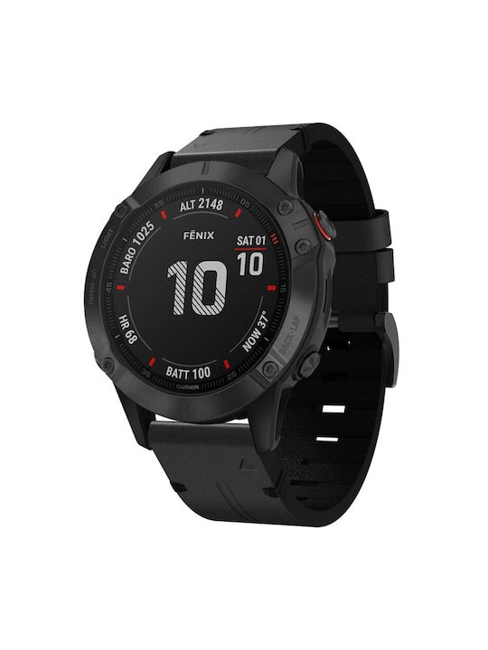 Δερμάτινη Ζώνη Quickfit Garmin 22mm Μαύρη Δερμάτινη Ζώνη Quickfit Garmin 22mm Μαύρη