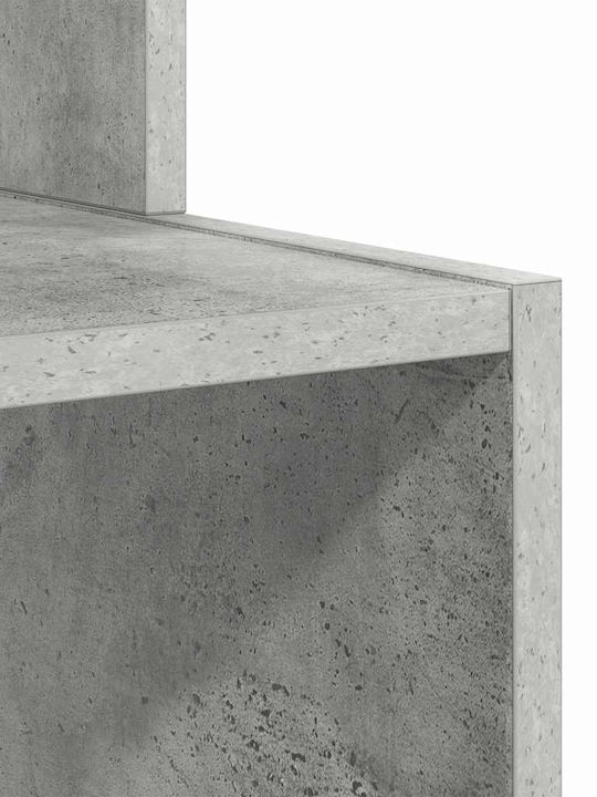 vidaXL Computer Büro Beton Holz Grau Beton 106x40x88.5cm
