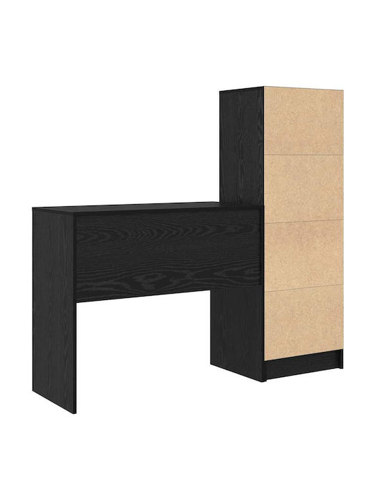 Desk Wooden Black Oak 90x40x76cm