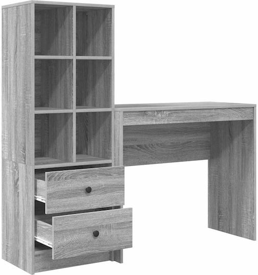 Schreibtisch Holz Grey Sonoma 90x40x76cm