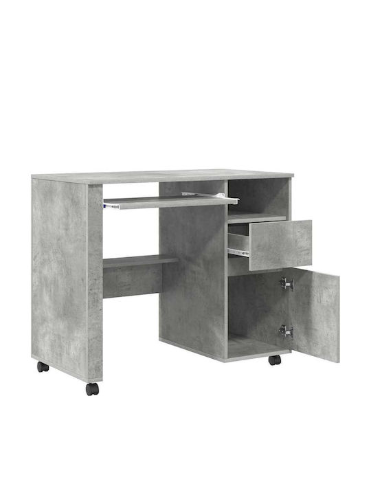 Computer Office Wooden Grey Concrete 91x50x77cm