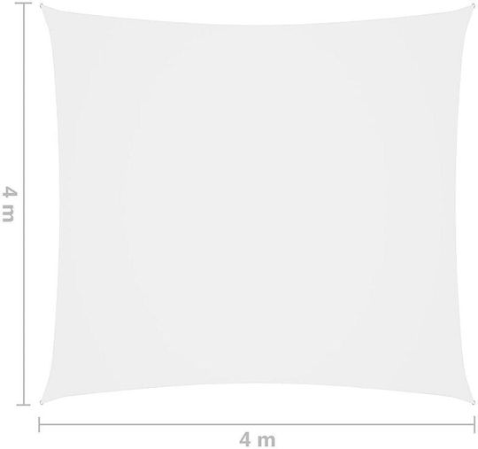 Pătrat Umbrela Sail Alb 4x4m 180gr/m²
